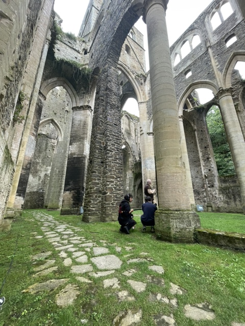 Tournage de film dans l'église abbatiale