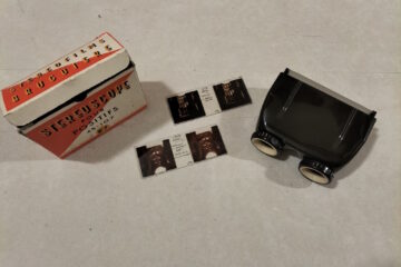 plaques de verre stéréoscopique et visionneuse